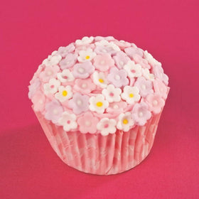 Culpitt pink mini flowers with royal icing centre for charming accents