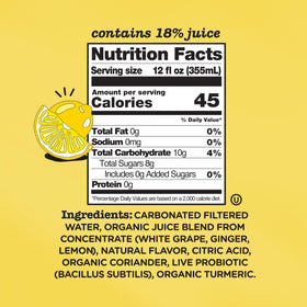 Culture Pop probiotic soda bottle ready to sip with tangy flavor.