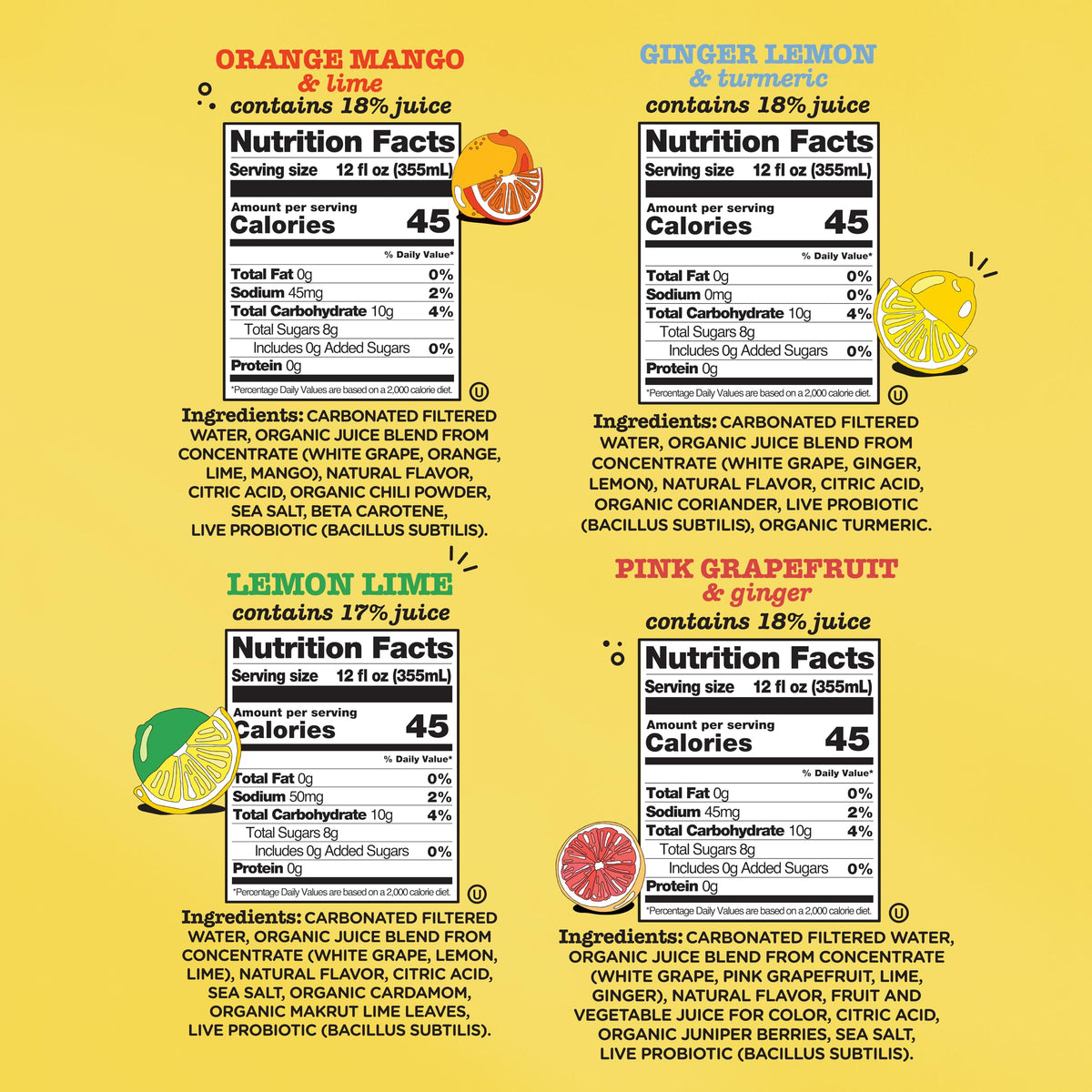 Culture Pop probiotic soda can highlights live CFUs for gut-friendly sipping on the go.