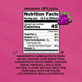 Culture Pop Grape can side view highlights compact, pantry-friendly packaging.