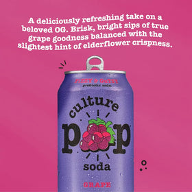 Culture Pop Grape 12pk pack shot emphasizes convenient on-the-go refreshment.