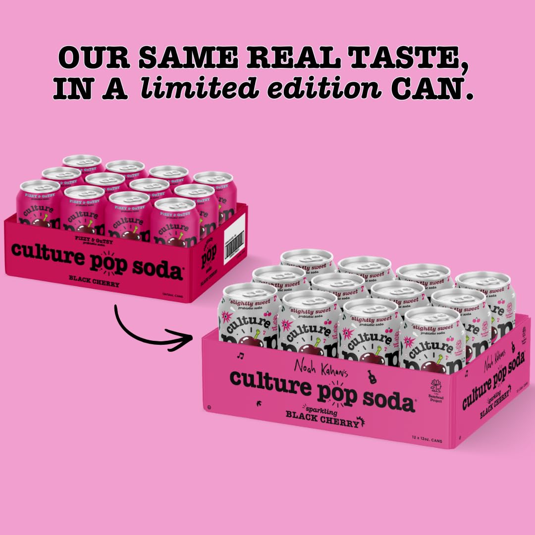 Culture Pop Noah Kahan Black Cherry bottle emphasizes convenient multipack for on-the-go sipping