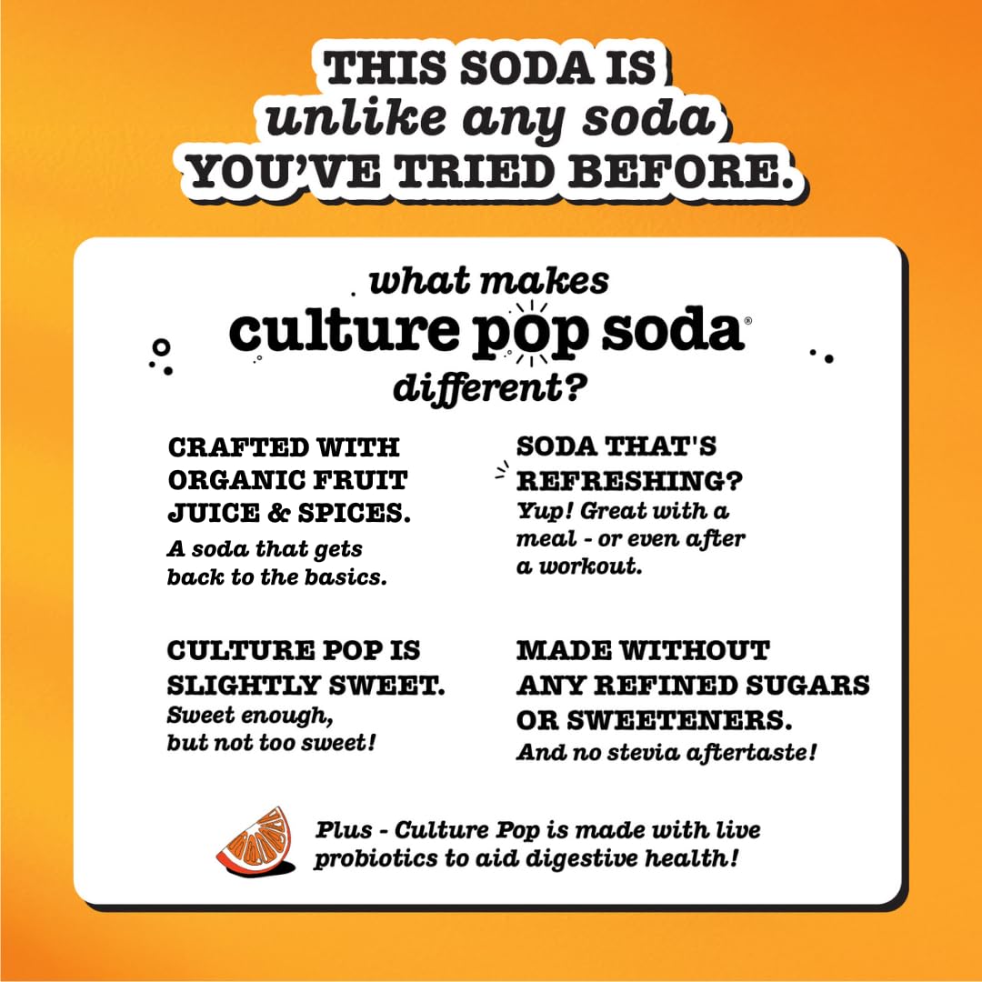 Culture Pop poured over ice shows crisp, slightly sweet sparkle without heavy sugar.