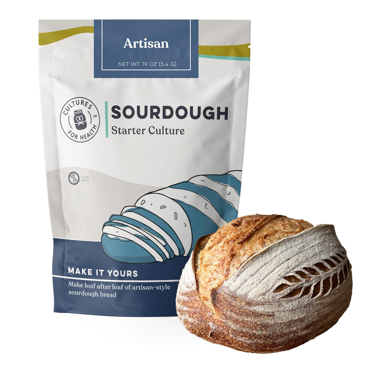 Cultures For Health Artisan Sourdough Starter Culture dried packet for quick setup and reliable rising
