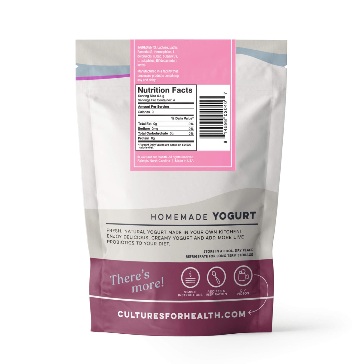 Cultures For Health direct-set thermophilic starter for reliable, ready-to-use yogurt cultures.