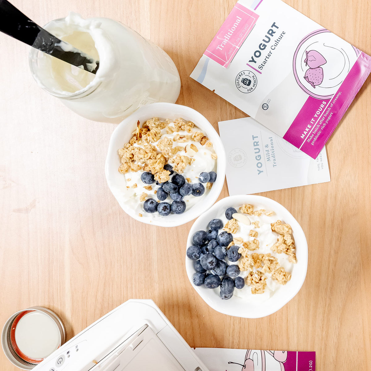 Lab-tested, non-GMO yogurt starter for quality home fermentation.