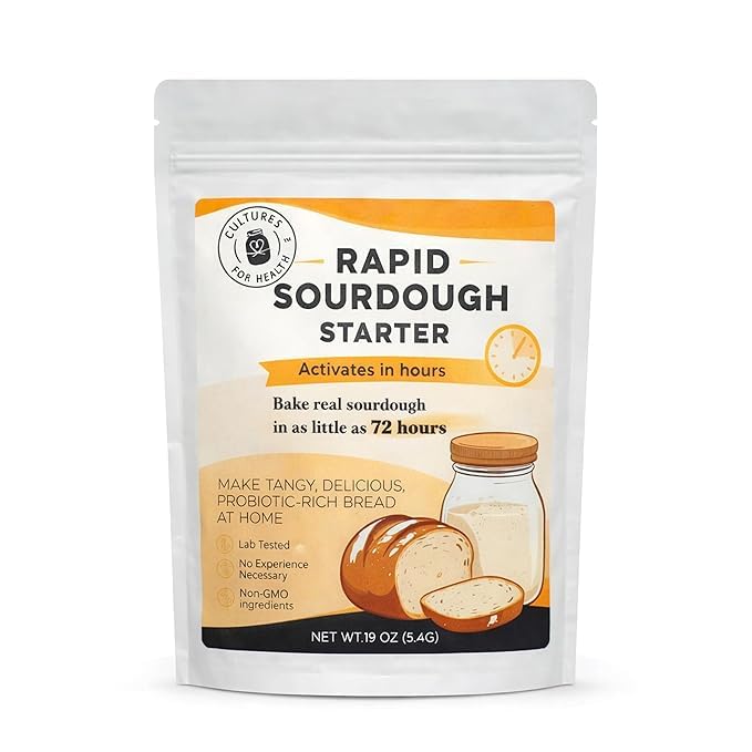 Cultures For Health Rapid Sourdough Starter activation bubbles after rehydration, signaling readiness for baking