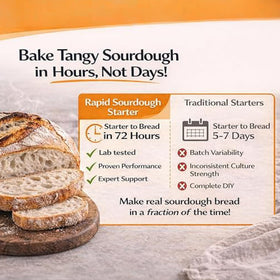 Cultures For Health Rapid Sourdough Starter helps create versatile bread and pizza dough at home