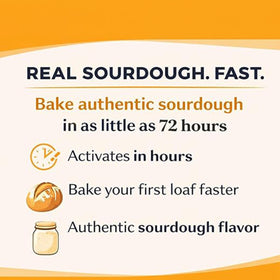 Cultures For Health Rapid Sourdough Starter being fed with flour and water promotes fermentation