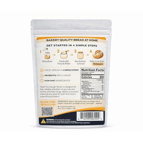 Cultures For Health Rapid Sourdough Starter during rehydration shows activity, ready for feeding