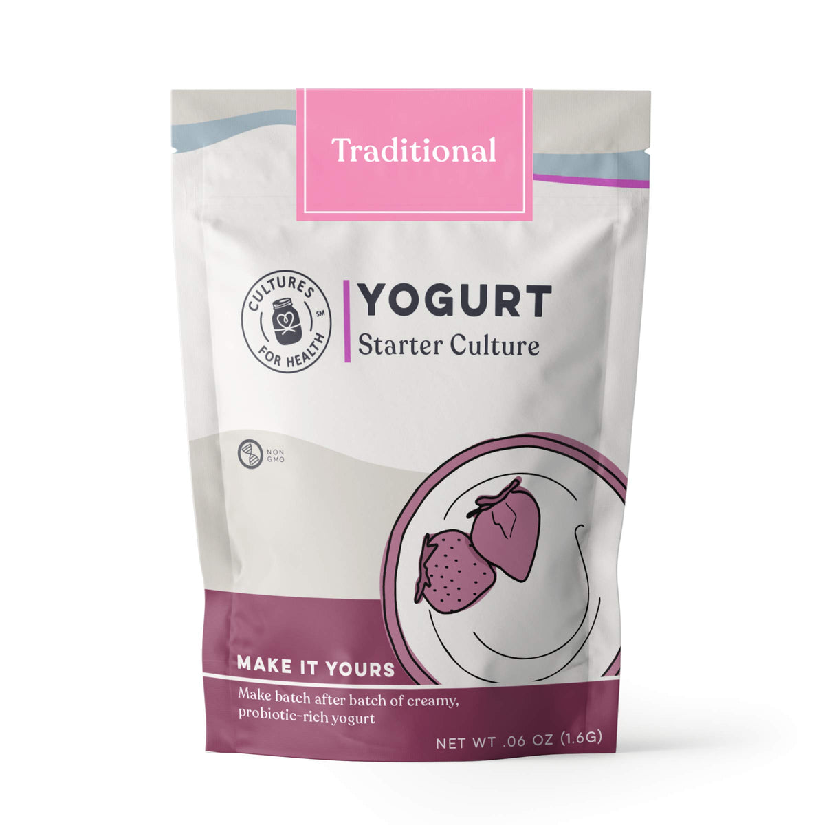 Cultures For Health traditional yogurt starter 4-pack helps you make fresh yogurt at home.