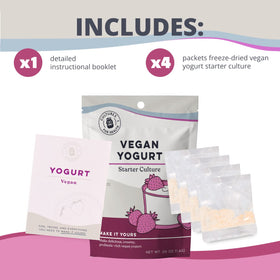 Cultures For Health vegan yogurt starter packets closeup showing convenient one-time culture.