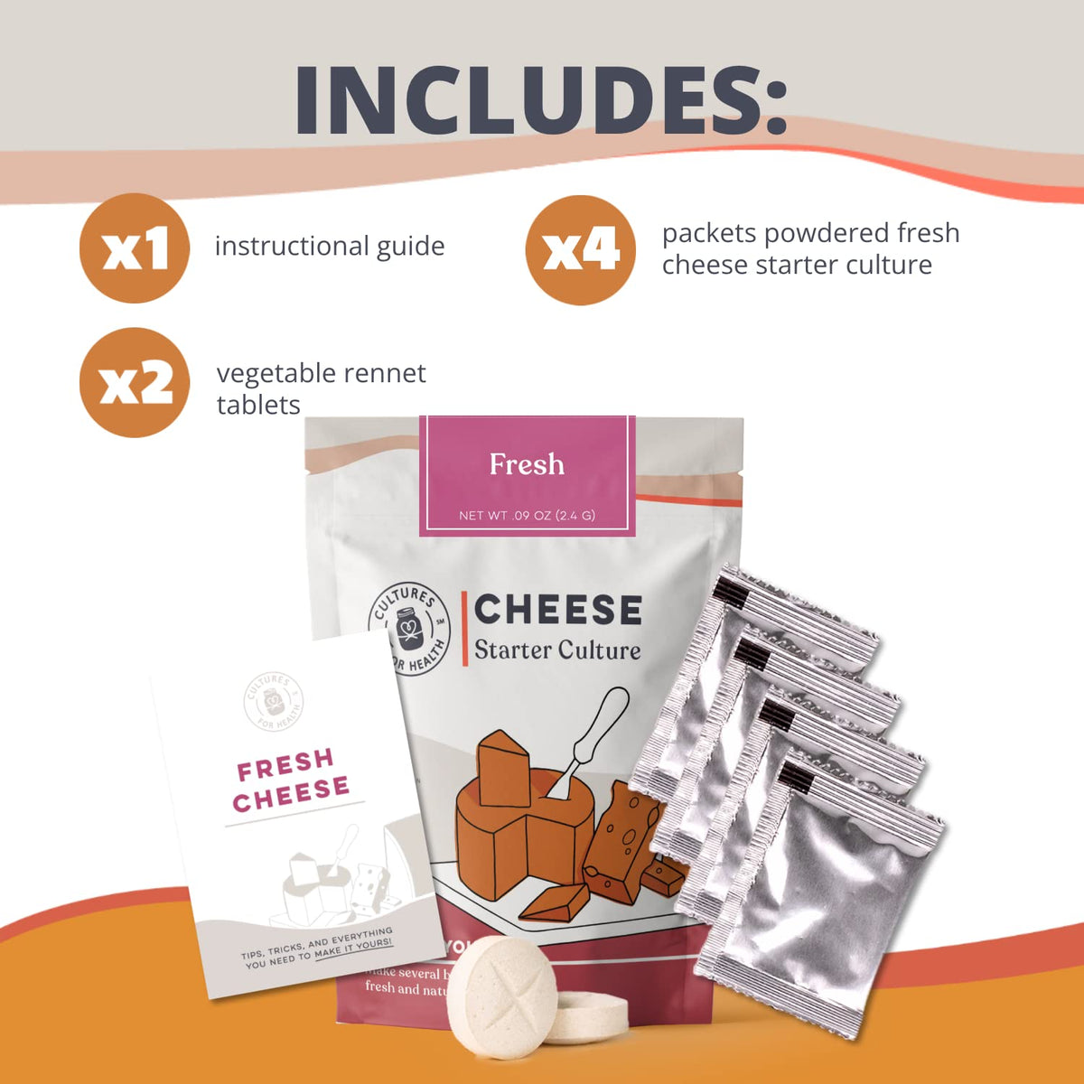Direct-set mesophilic packets speed fresh cheese in under a week.