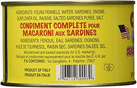 Cuoco pasta-sarde seasoning ingredients highlight fennel and sardines for traditional aroma.