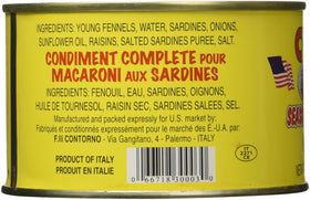 Cuoco Pasta with Sardines Condiment served on plate; ready-to-use weeknight dinner option
