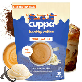 Cuppa Healthy Coffee Lion's Mane mushrooms pack highlights focus-support blend.