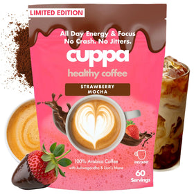 Cuppa Healthy Coffee packaging for Strawberry Mocha, a tasty start to your day