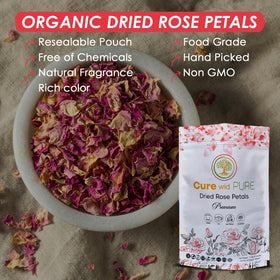 Cure wid Pure edible flowers rose petals for cooking and garnish.