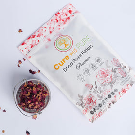 Cure wid Pure resealable bag of rose petals keeps freshness and aroma.