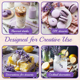 Curnue dessert lavender garnish elevates cakes and pastries