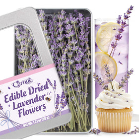 Curnue gift-ready lavender tin with window for gifting and display