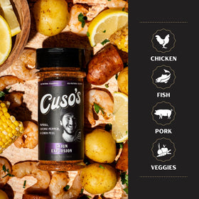 Cuso Cuts Cajun seasoning in gumbo pot enriches depth