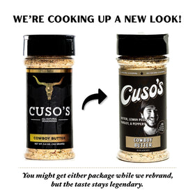 Cuso Cuts Cowboy Butter Seasoning serves as a pantry-friendly weeknight flavor solution.