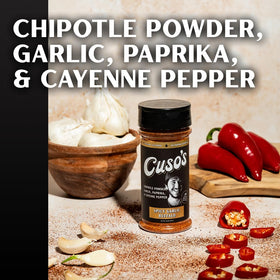 Cuso Cuts Spicy Garlic Buffalo Rub on chicken wings for grilling