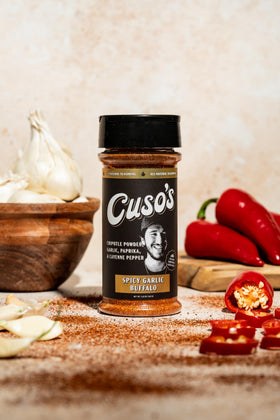 Grill-ready Cuso Cuts rub sprinkled on ribs for buffalo kick