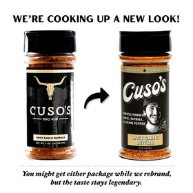 Applied marinade with Cuso Cuts rub for juicy results