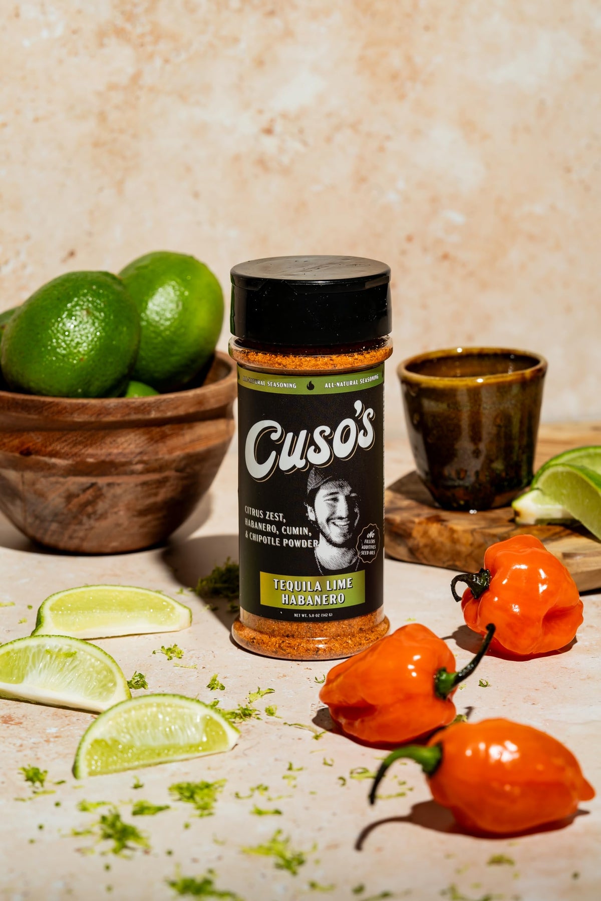 Cuso Cuts seasoning on grill setup ready for smoky fajitas.