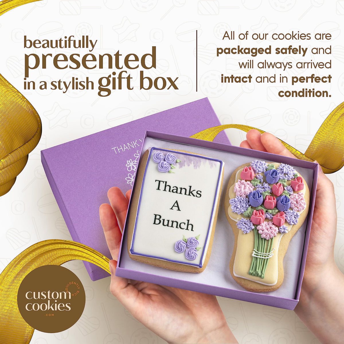Custom Cookies freshly baked bakery-quality vanilla sugar cookies for gifting
