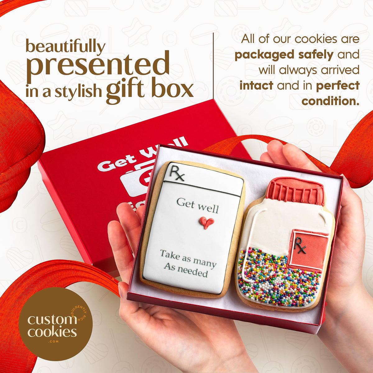 Custom Cookies Get Well: kosher-certified cookies for inclusive gifting