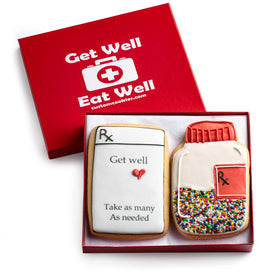 Custom Cookies Get Well: set of 2 cookies brightens someone’s day