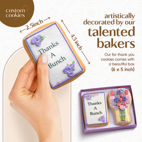 Custom Cookies Thanks A Bunch design on cookies for appreciation