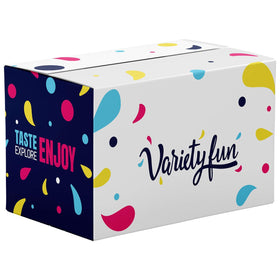 Custom Varietea Skittles candies mixed for rainbow flavor variety at gatherings.