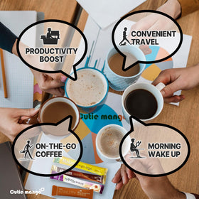 Cutie Mango Maxim Compact Pack, travel-friendly single-serve coffee solution.