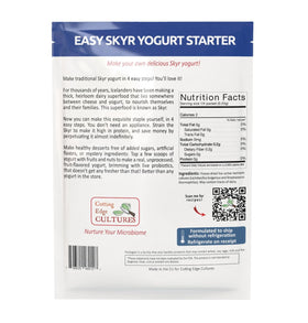 Cutting Edge Cultures Easy Skyr Starter milk combination being prepared for incubation