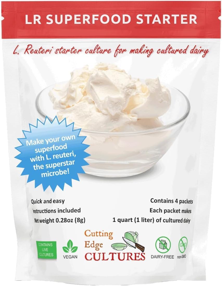 Cutting Edge Cultures Prebio Plus Prebiotics 8oz jar feeds probiotics for thicker cultured products