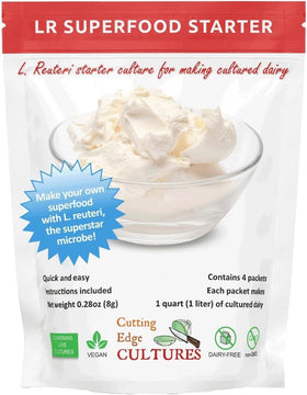 Cutting Edge Cultures Prebio Plus Prebiotics 8oz jar feeds probiotics for thicker cultured products
