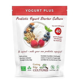Mixing spoon with Yogurt Plus for fresh yogurt preparation