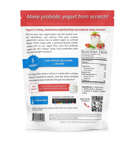 Closeup of Cutting Edge Cultures Yogurt Plus packets for easy prep
