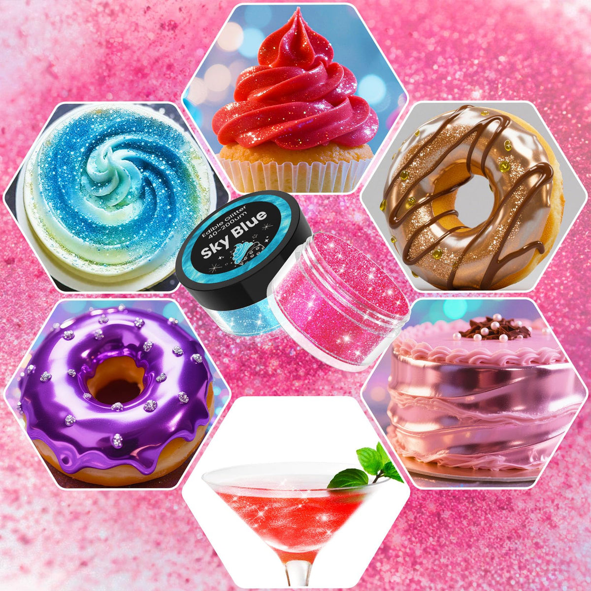 CxiRong edible-glitter-chocolate-sparkle enriches chocolates with festive sheen.
