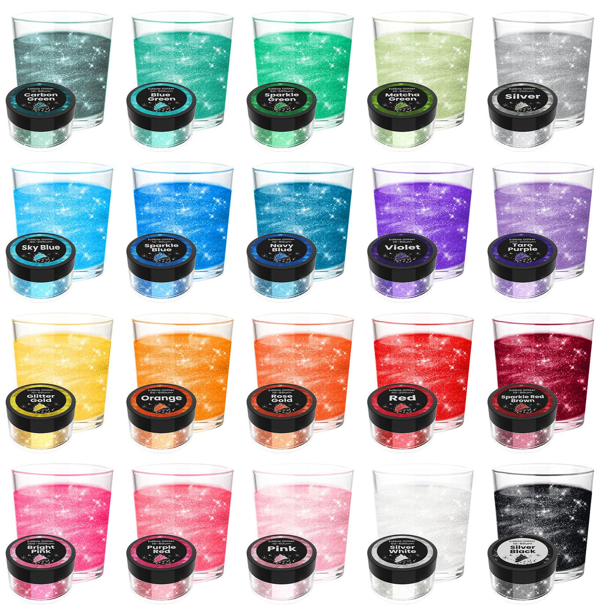 CxiRong edible glitter for drinks adds shimmering color to cocktails.