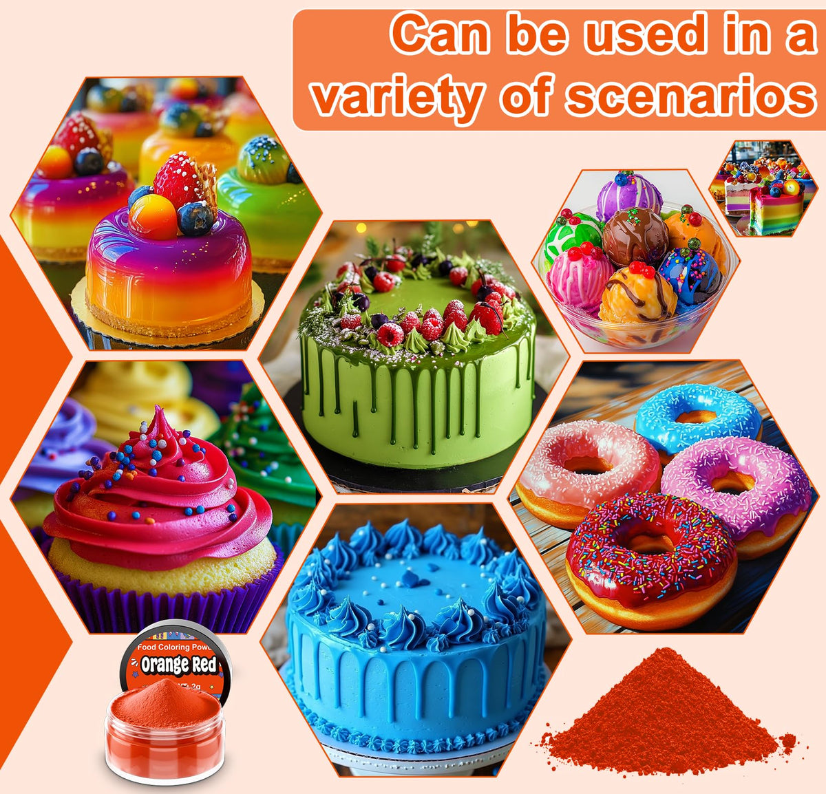 CxiRong cake decorating color powder for icing and frosting