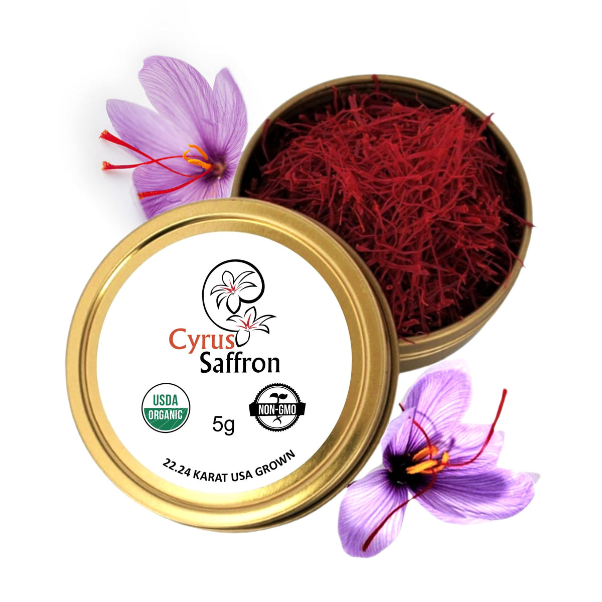 Cyrus Saffron threads close-up reveal vibrant color for authentic recipes