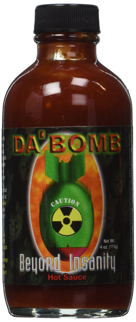 Da'Bomb Beyond Insanity bottle pour for bold meals with intense heat.