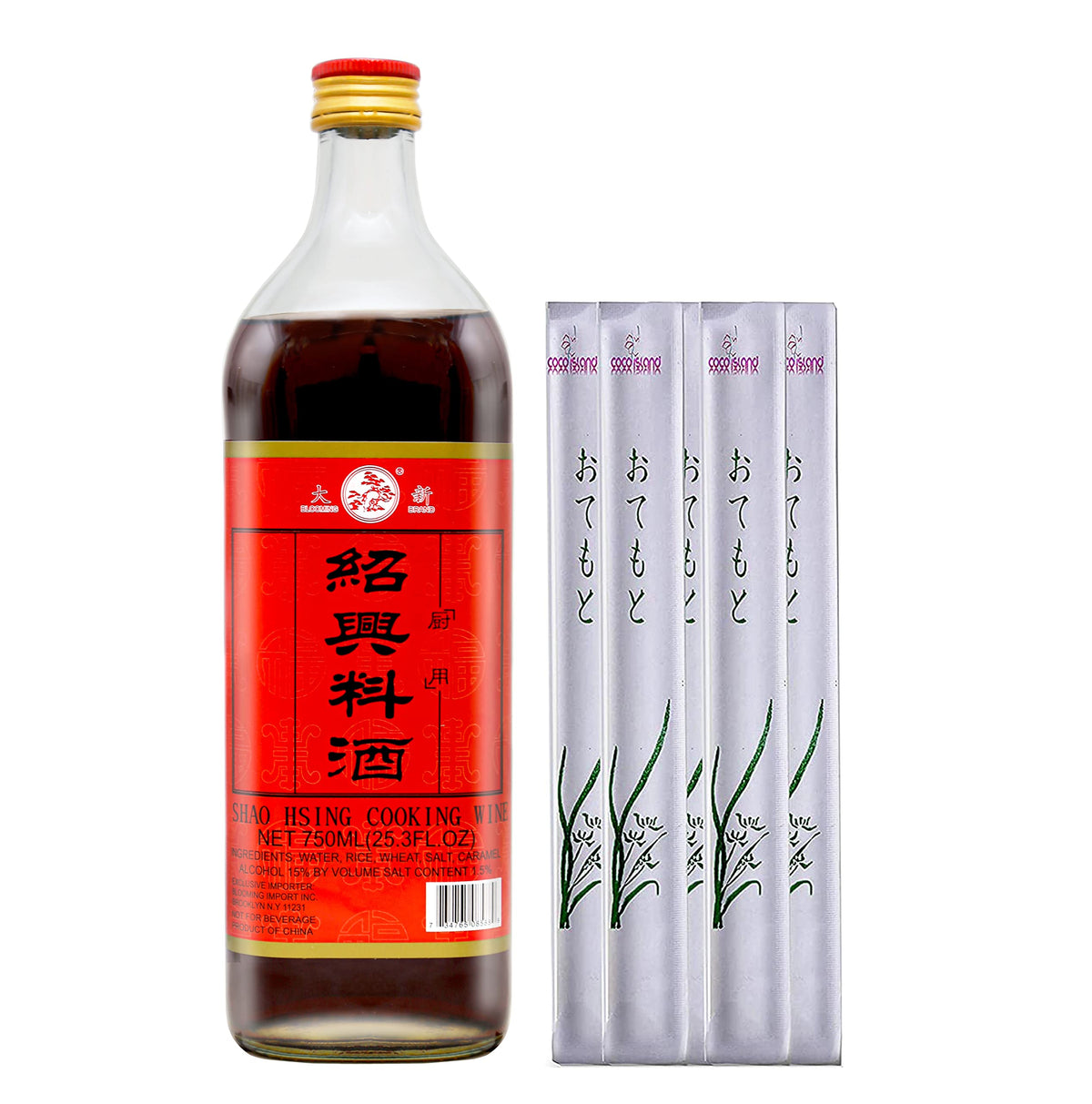Da Xing Shaoxing bottle front view for authentic cooking flavor.