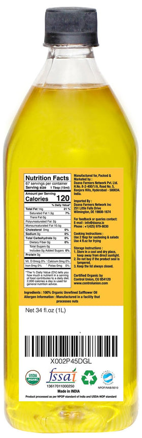 Daana safflower oil in pantry, ready for everyday cooking and flavor.