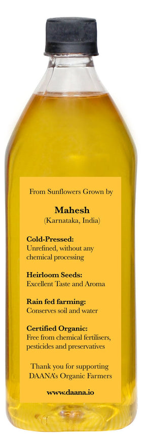 DAANA organic label on bottle signaling pesticide-free and Non-GMO product